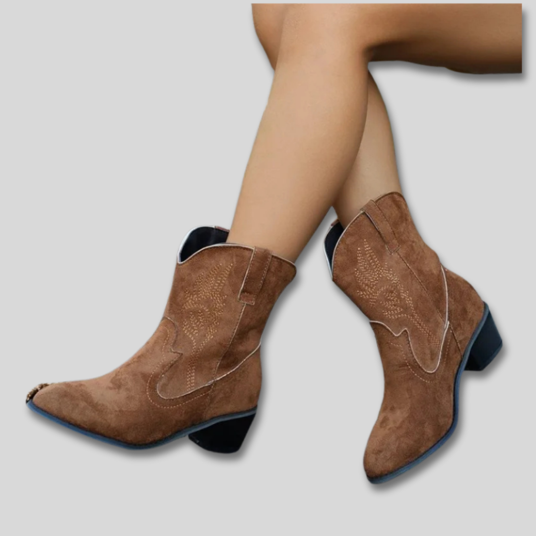 Zephyra - Embroidered Classic Cowboy Boots