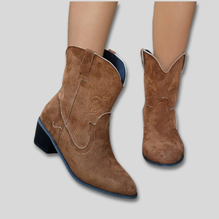 Zephyra - Embroidered Classic Cowboy Boots