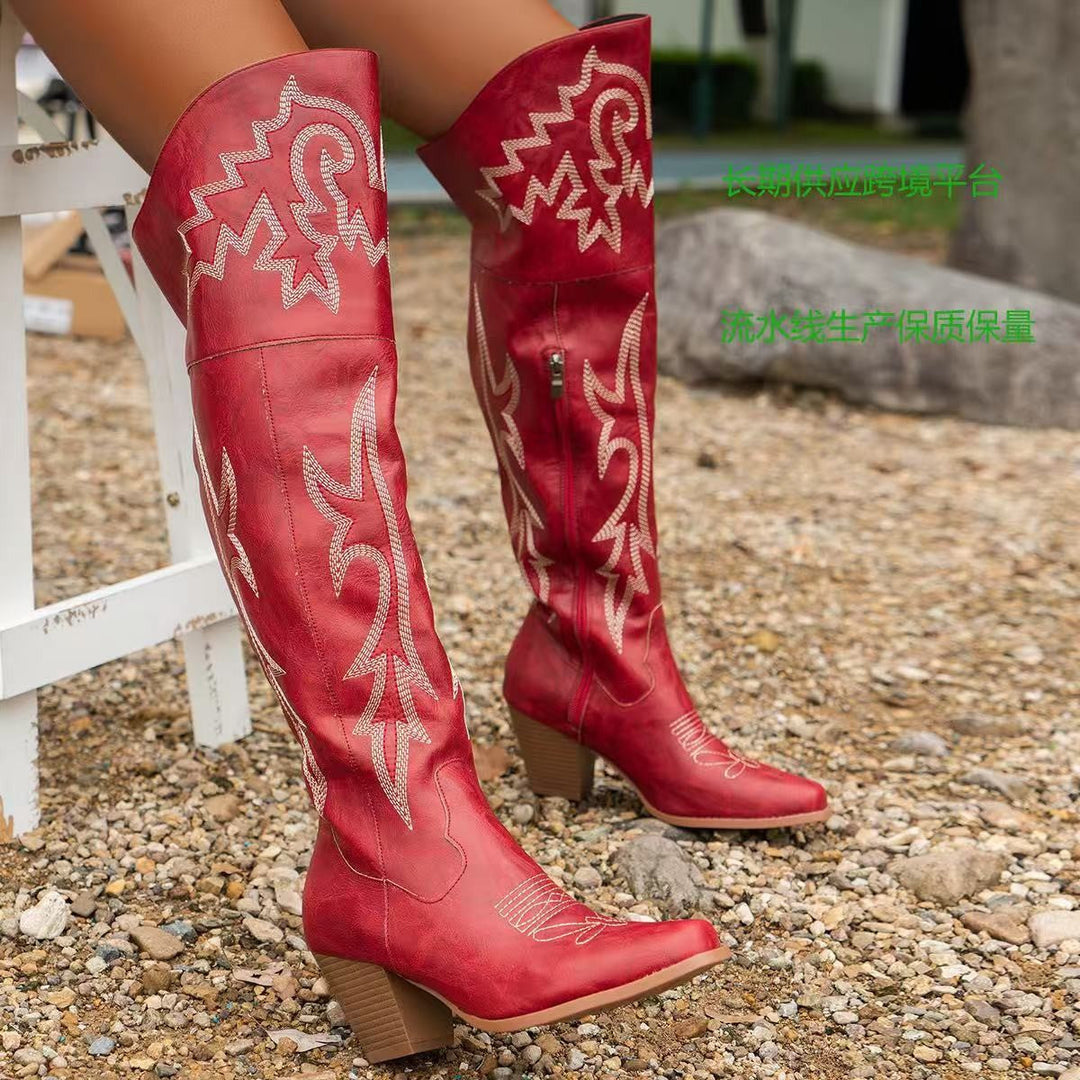 CHEYENNE™ –  Classic Over-the-Knee Cowboy Boots