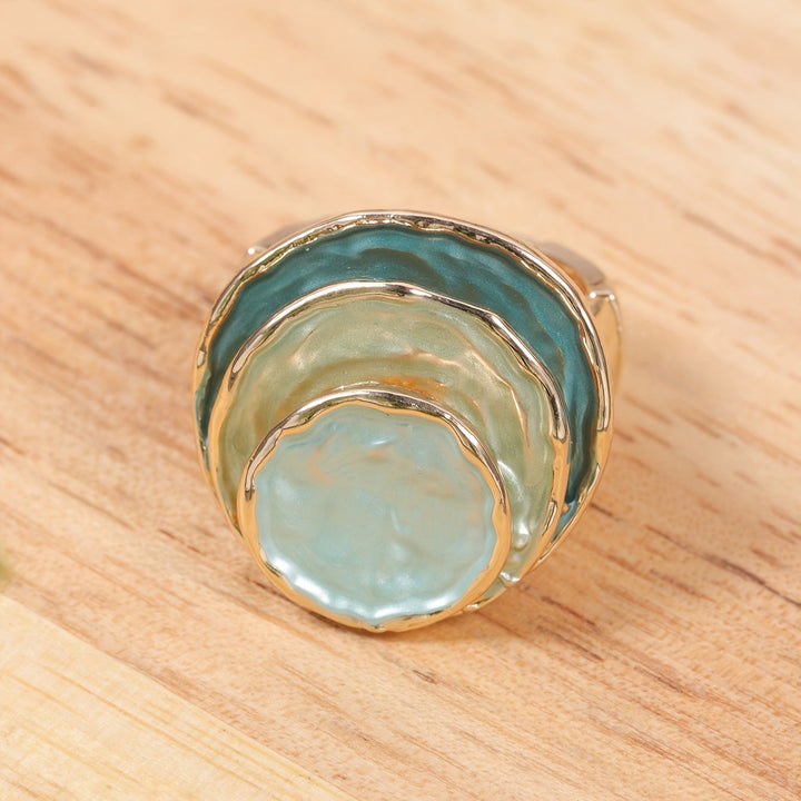 Three-Layered Boho Enamel Ring