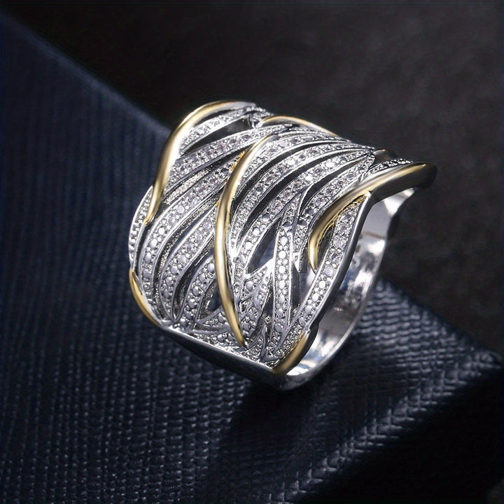 Elegant multi-layer twisted ring