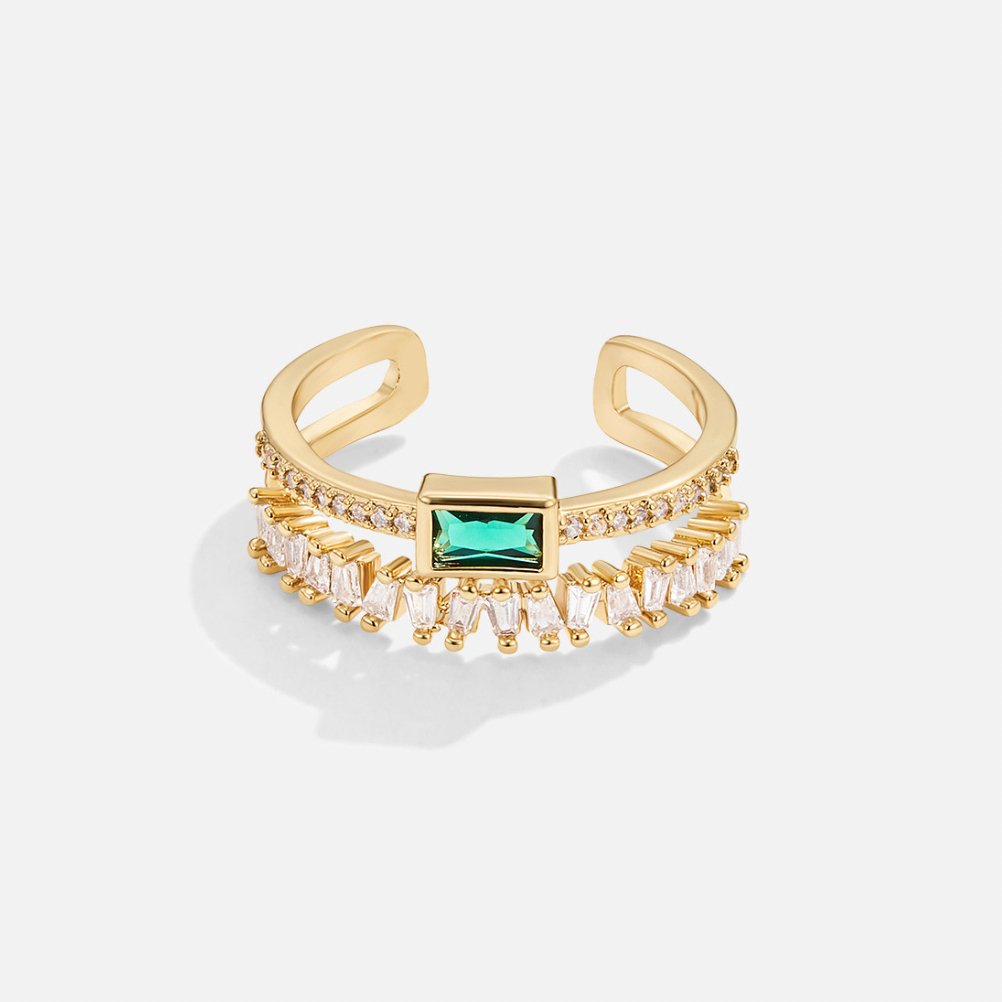 Eugenia - Ring made of layered crystal