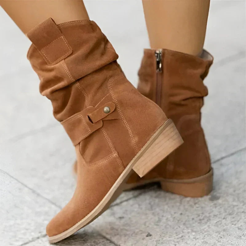 FRANCINE | LOW HEEL ANKLE BOOTS